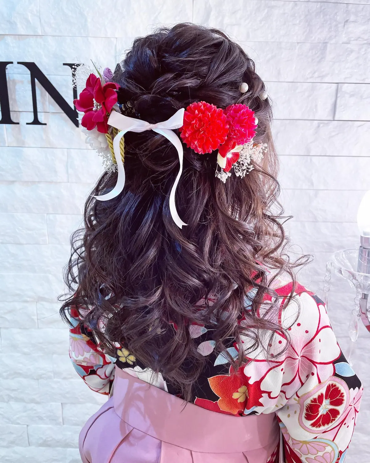 華やかな巻きおろしスタイル