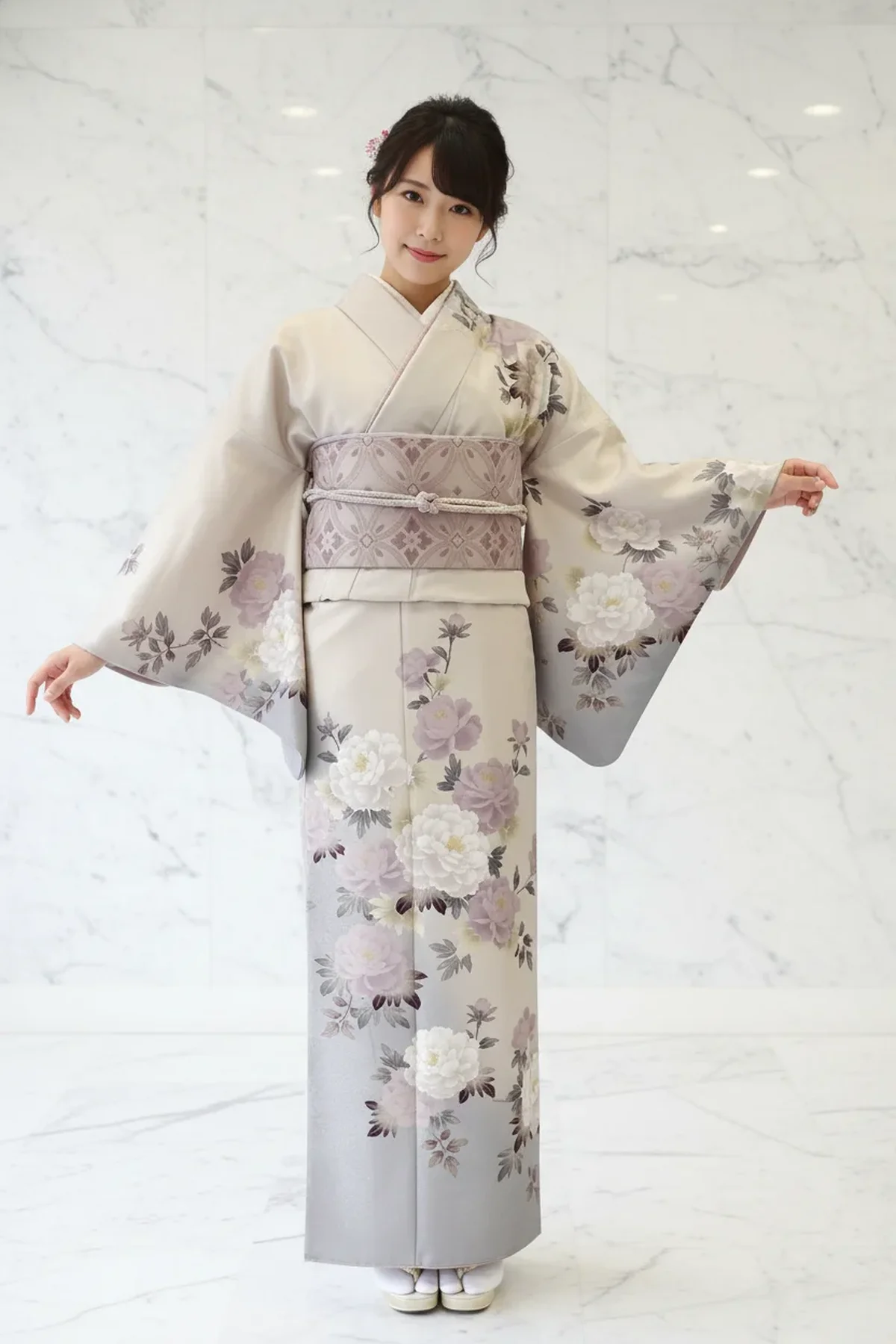 訪問着レンタル 上品なベージュの訪問着